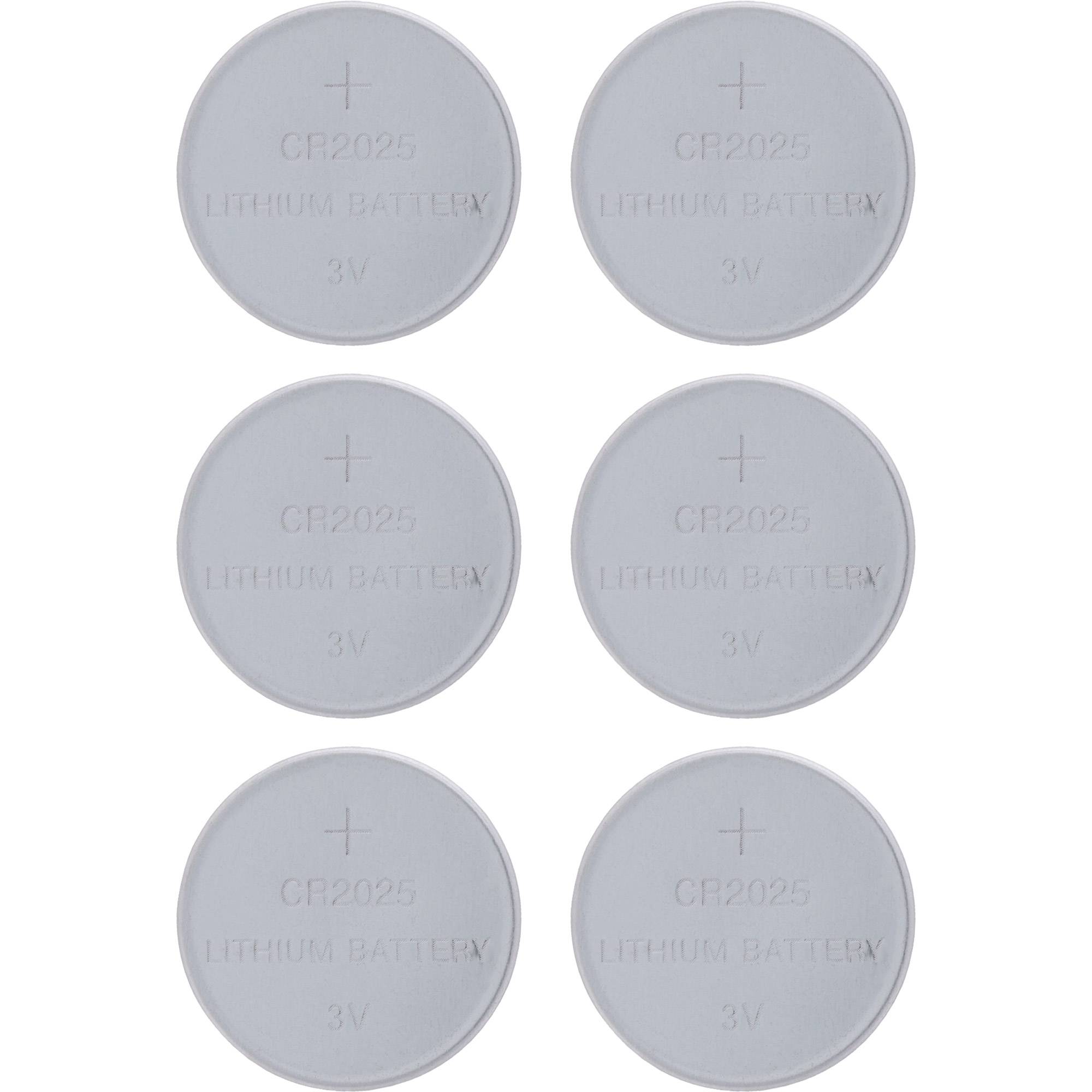 InLine® CR2025 Knopfzellen, 3V Lithium, 6er Blister-0