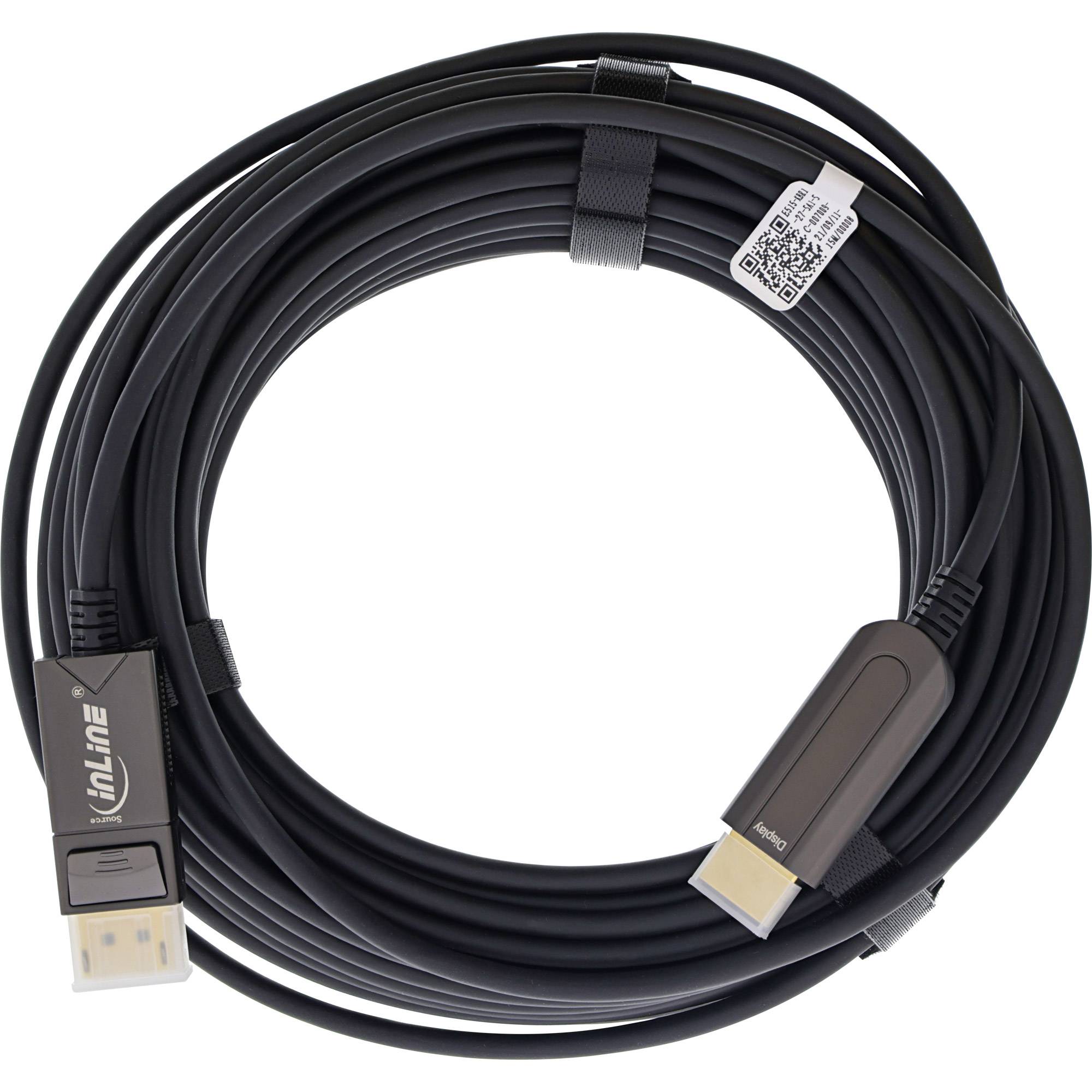 InLine® DisplayPort zu HDMI AOC Konverter Kabel, 4K/60Hz, schwarz, 20m-2