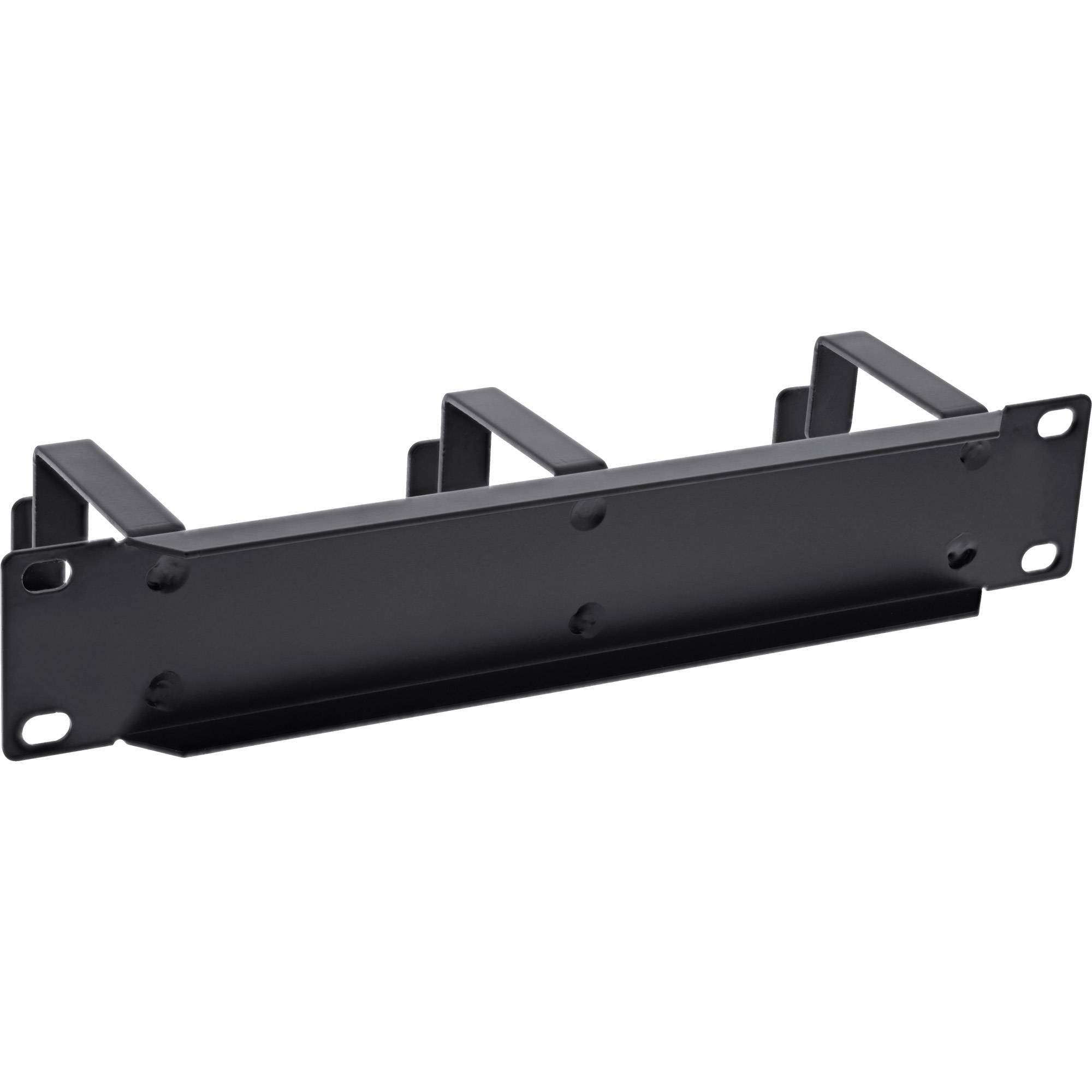 InLine® 10" Kabelführungspanel, 3 Bügel, RAL 9005, schwarz-2