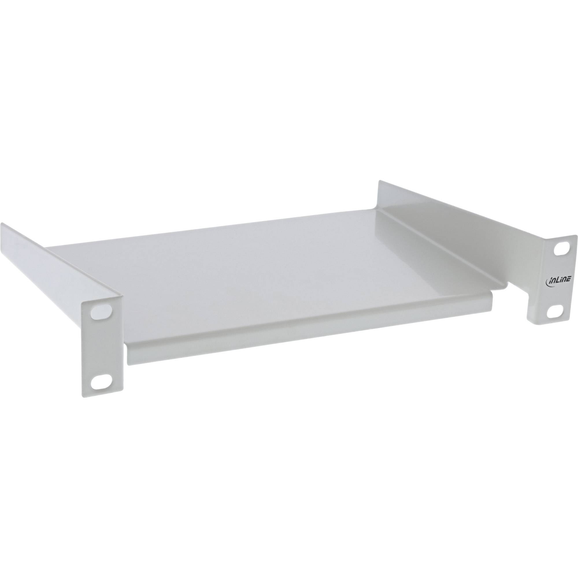 InLine® 10" Fachboden, 160mm, 10kg, 1HE, RAL 7035 grau-1
