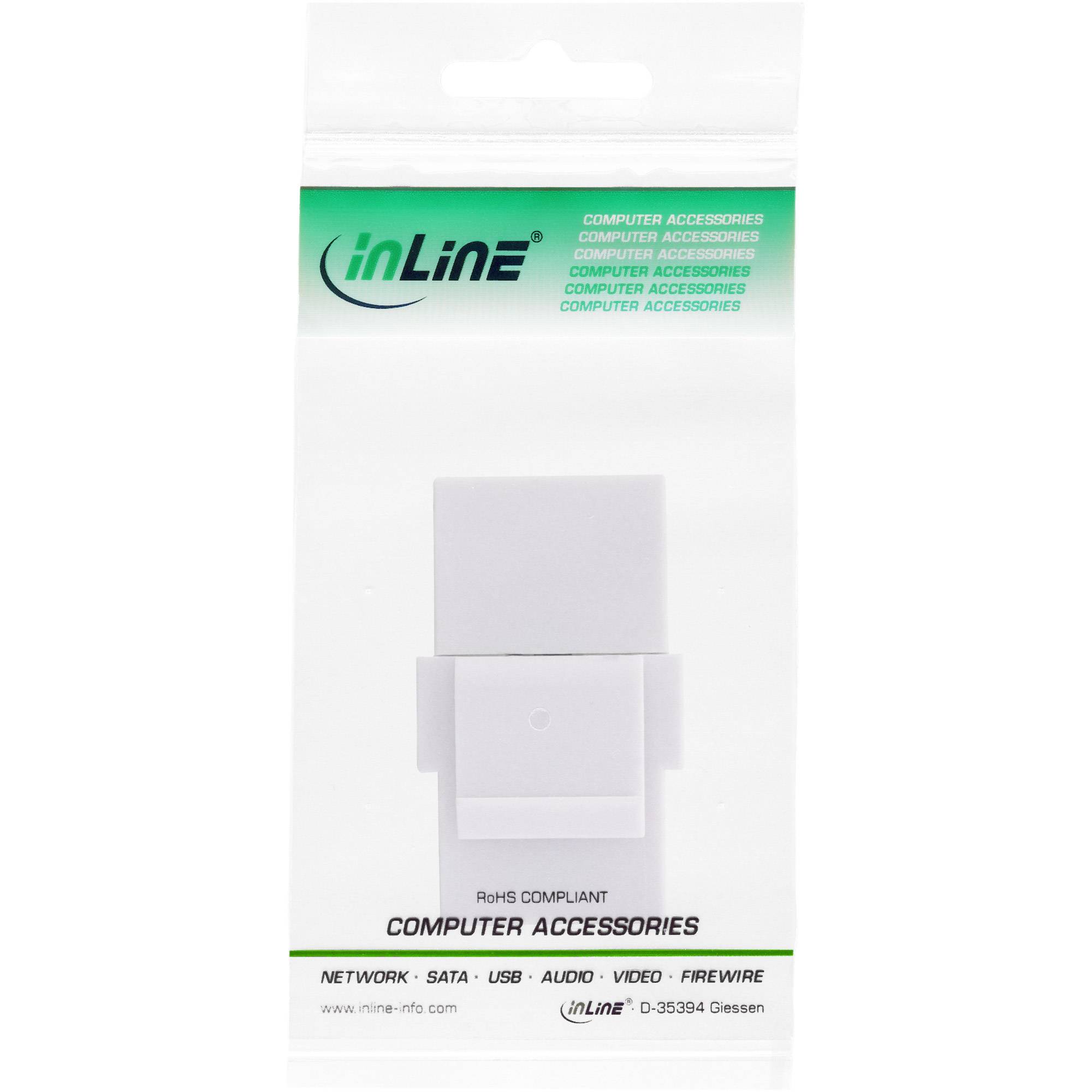InLine® USB 3.1 Keystone Snap-In Einsatz, USB-C Buchse / Buchse, weiß-2