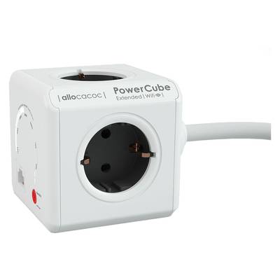 Allocacoc PowerCube extended WiFi - Stromverteilungseinheit - Wechselstrom 230 V - Eingabe, Eingang CEE 7/7 - Ausgangsan