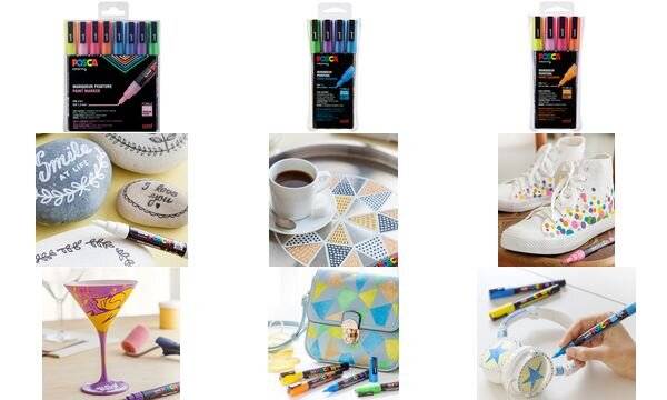 POSCA Pigmentmarker PC-3ML Glitter, 4er Box (5654805)-0