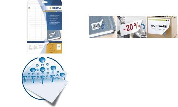 HERMA Special - Papier - matt - selbstklebend, entfernbarer Klebstoff - weiß - 60 x 60 mm 300 Etikett(en) (25 Bogen x 12-8
