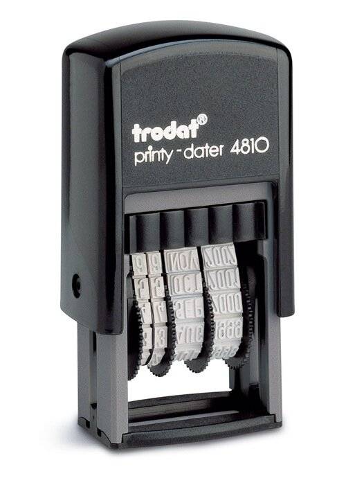 Trodat Printy Datumsstempel 20 x 3,8 mm (B x H) Grau, Schwarz-3