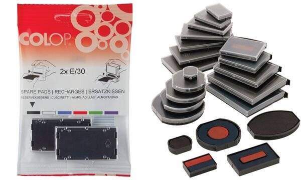 COLOP Ersatzstempelkissen E/12, schwarz, Doppelpack (62518102)