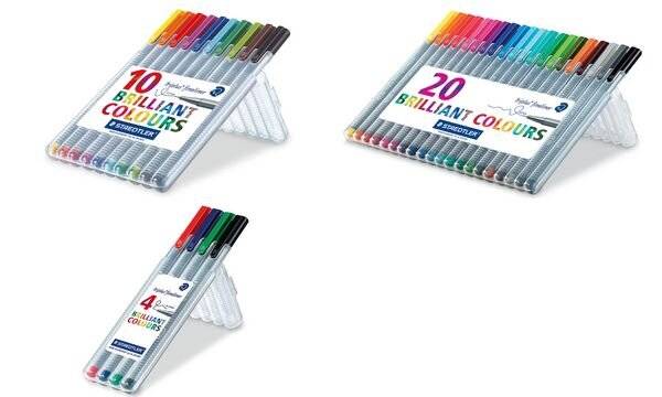 STAEDTLER triplus 334 - Fineliner - Schwarz, Rot, Blau, Grün - wasserbasierte Tinte - 0.3 mm - extrafein (Packung mit 4)-4