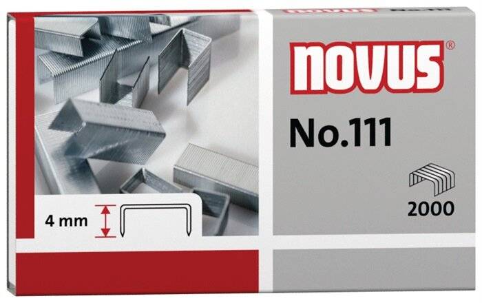 NOVUS DAHLE - Novus - Heftklammern - No. 111 - 4 mm - Stahldraht-2