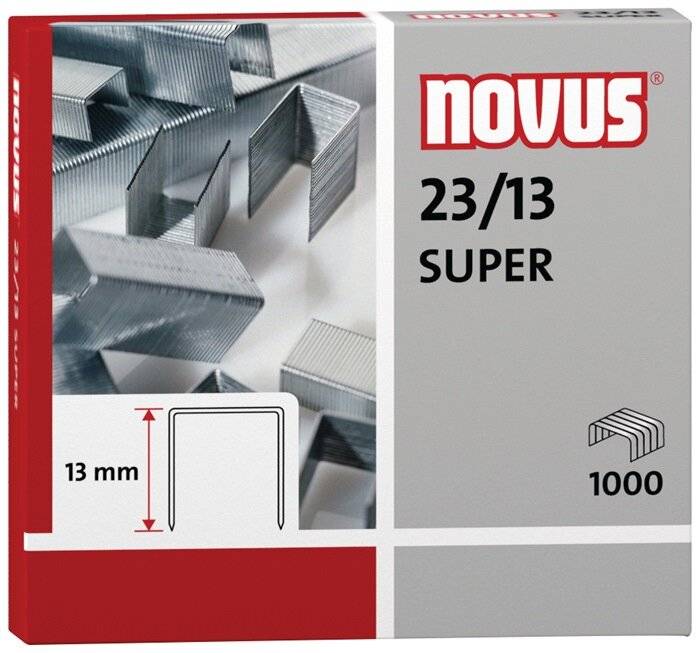 NOVUS DAHLE - Novus SUPER - Heftklammern - 23/13 - 13 mm - Stahldraht-2