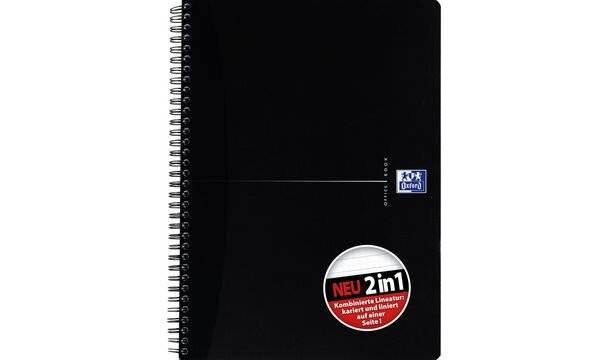 Oxford Collegeblock KarLi "Smart Black", DIN A4+, schwarz (5401530)
