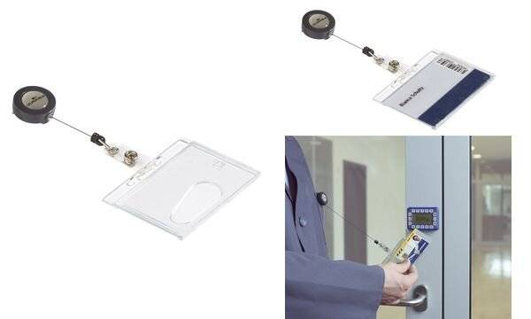 DURABLE - Kartenhalter - für 54 x 85 mm - Clip - durchsichtig (Packung mit 10)-9