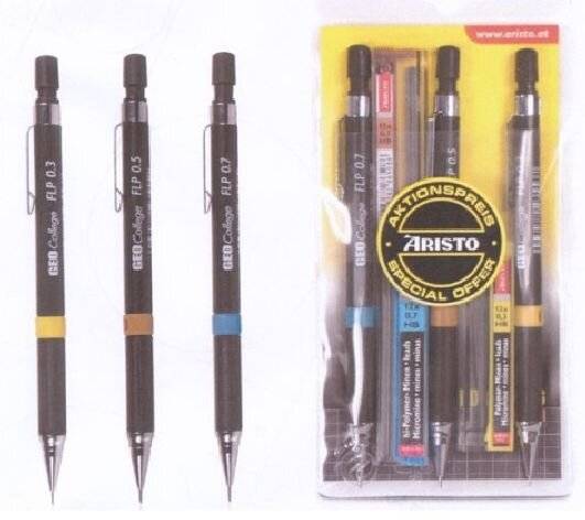 Feinminenstift Set Geocollege FLP 0,35/0,5/0,7mm HB schwarz 3er-Set-2