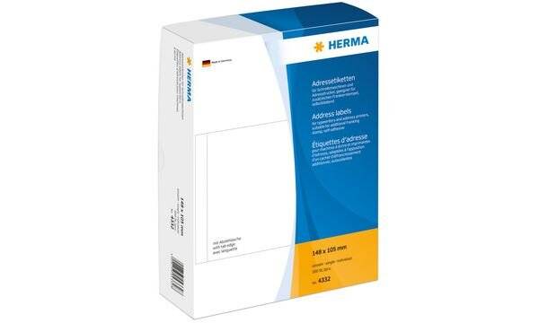 HERMA - Matt - selbstklebend - weiß - 148 x 105 mm 500 Etikett(en) (500 Bogen x 1)-5