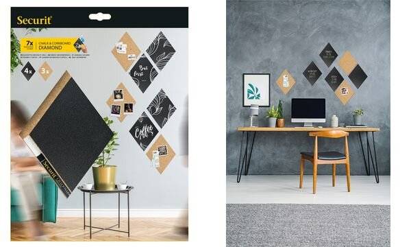 Securit Kreide- & Korktafel SILHOUETTE "Diamond" (70020353)-0