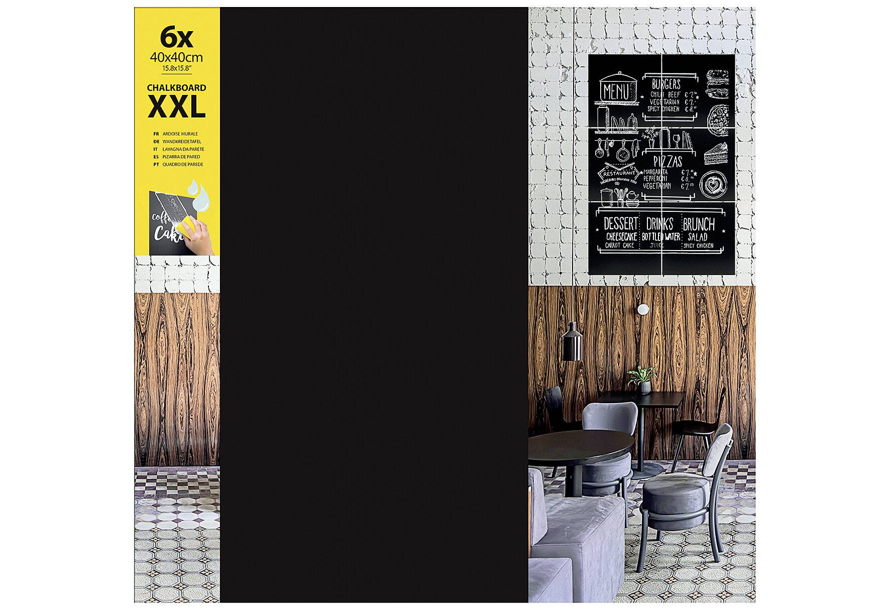 Securit Kreidetafel Silhouette CHALKBOARD XXL, 6er Set (70020364)-1