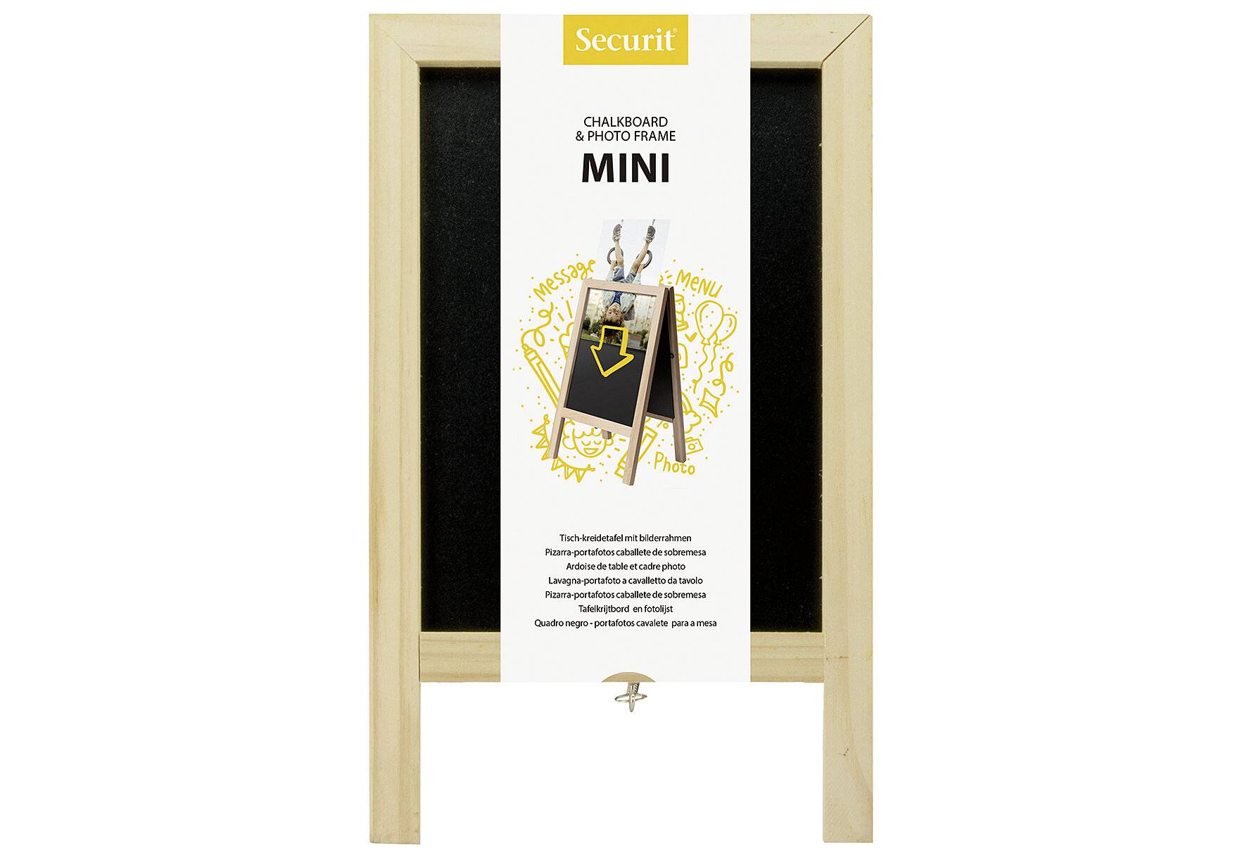 Securit Tisch-Kreidetafel MINI Kundenstopper, buche (70020321)-1