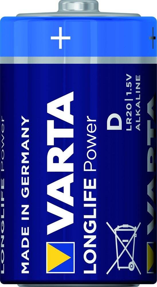 VARTA Batterie Longlife Power Alkaline D Mono LR20 1.5V TRAY=1Stk 4920121111-2