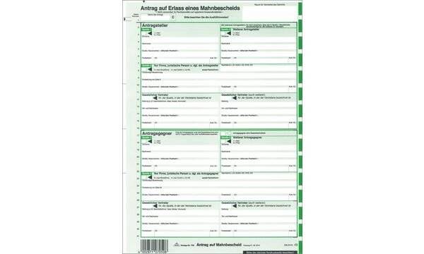 RNK Verlag Vordruck "Antrag auf Erlass eines Mahnbescheids" (6530072)-0