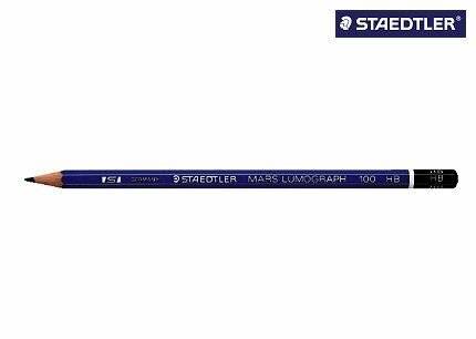 STAEDTLER Bleistift Mars Lumograph 100-4B 17,5cm 4B Schaft blau-1