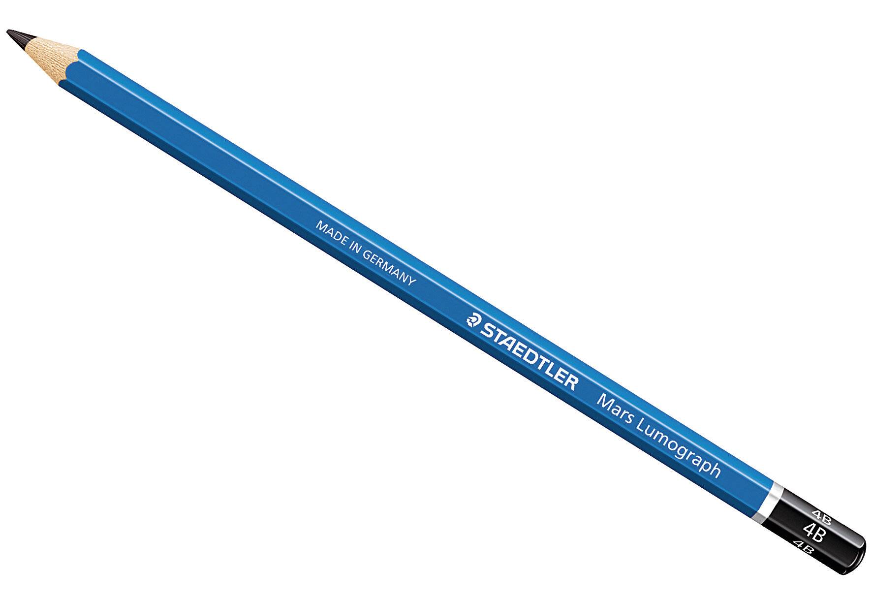 STAEDTLER Bleistift Mars Lumograph 100-4B 17,5cm 4B Schaft blau-2