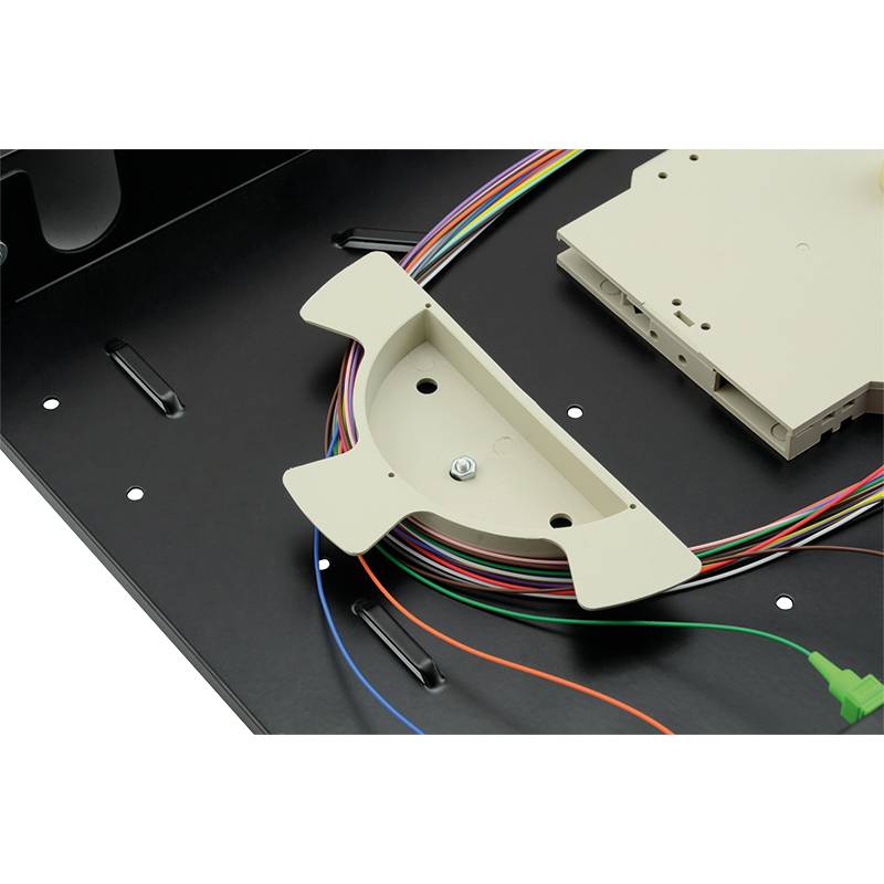19inch fully equipped splice boxes LC-DX 24 port - multi-mode OM4 - 1U - light grey-2