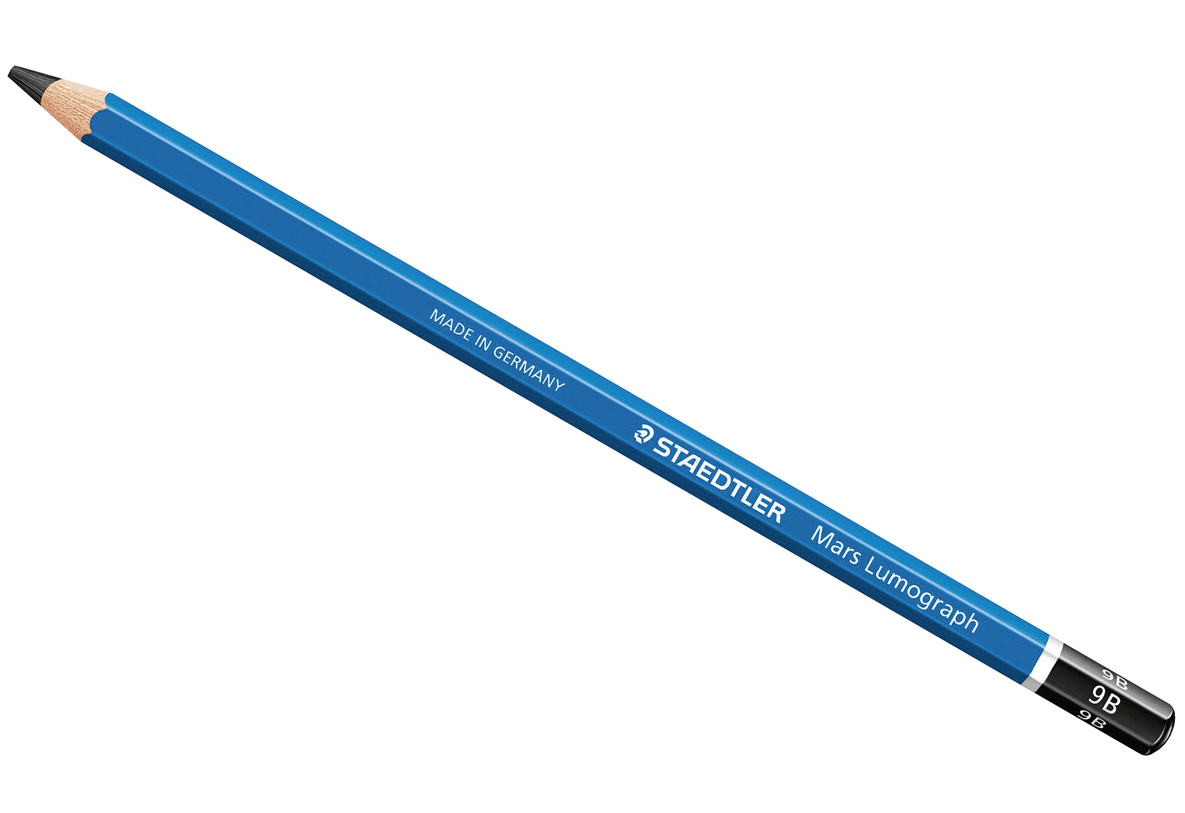 STAEDTLER Bleistift Mars Lumograph 100-9B 17,5cm 9B Schaft blau-1