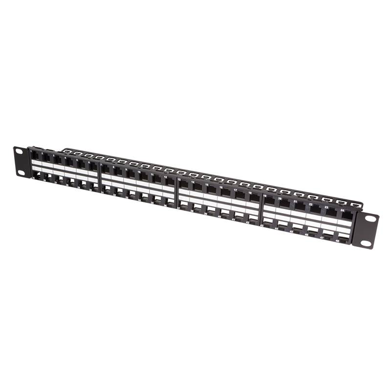 Patchpannel Keystone 1U. 48 Ports. unshielded. black LogiLink Gehäuse Netzwerk- und Serverschränke-3
