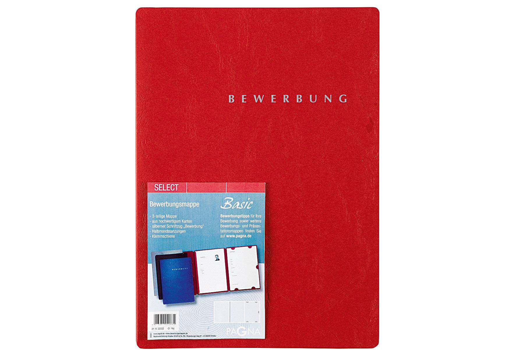 PAGNA Bewerbungsmmappe SELECT 22002-01 DIN A4 Karton rot-2