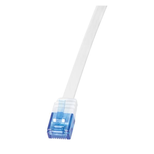 LogiLink Professional Patchkabel Flach Cat.5e U/UTP / Telefon, 3m, weiß