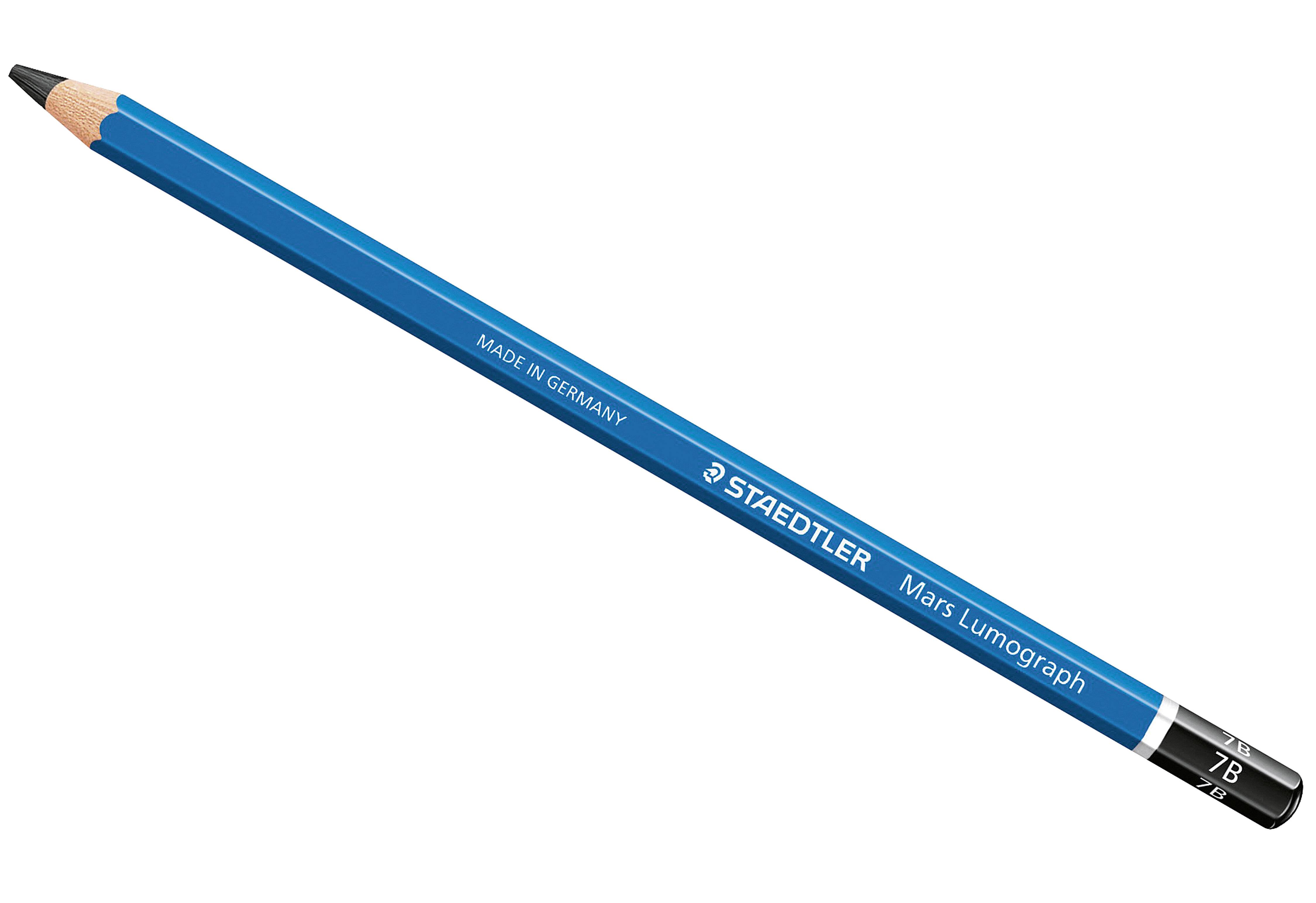 STAEDTLER Bleistift Mars Lumograph 100-7B 17,5cm 7B Schaft blau-1