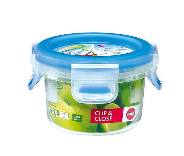 EMSA CLIP & CLOSE FRISCHHALTEDOSE RUND, Container, Rund, 0,15 l, Transparent, Polypropylen (PP),