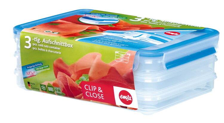 EMSA CLIP & CLOSE FRISCHHALTEDOSEN, Container, Quadratisch, 1 l, Transparent, Polypropylen (PP),-1