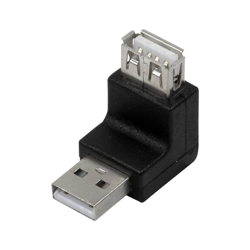 LogiLink USB-Adapter - USB (W) bis USB (M) - USB 2.0 - 90° Stecker - geformt - S-0