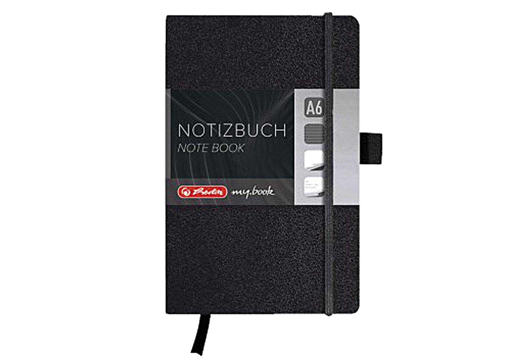 Notizbuch Classic A6 96 Blatt liniert schwarz-1