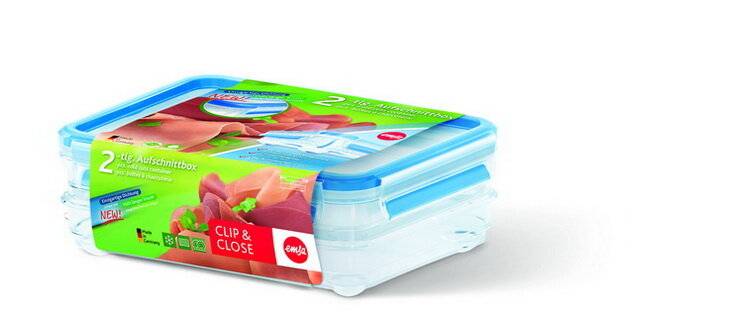 EMSA CLIP & CLOSE FRISCHHALTEDOSEN, Box, Rechteckig, 0,6 l, Transparent, Polypropylen (PP),-5
