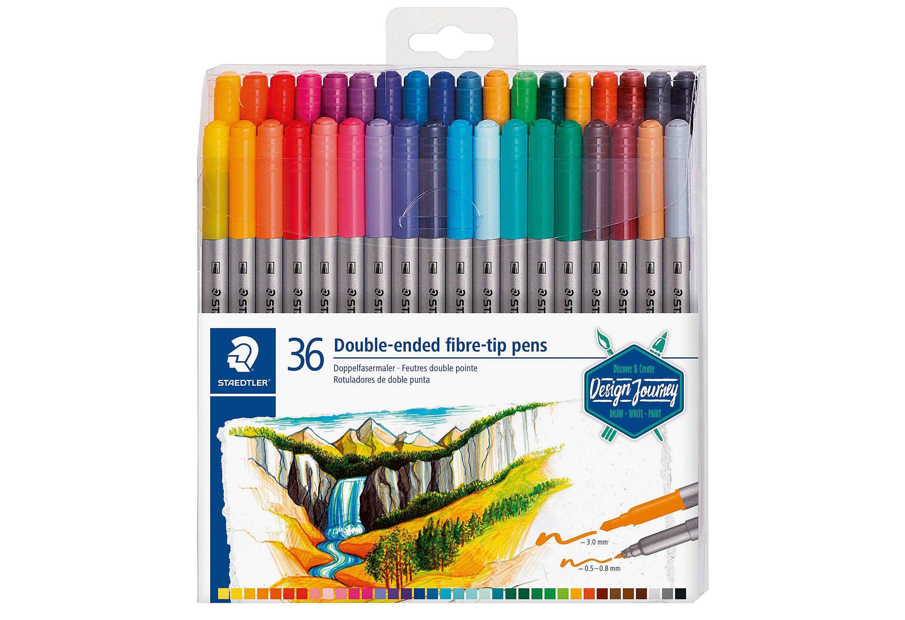 Doppelfasermaler Twin-tip pen VE=36 Farben-1