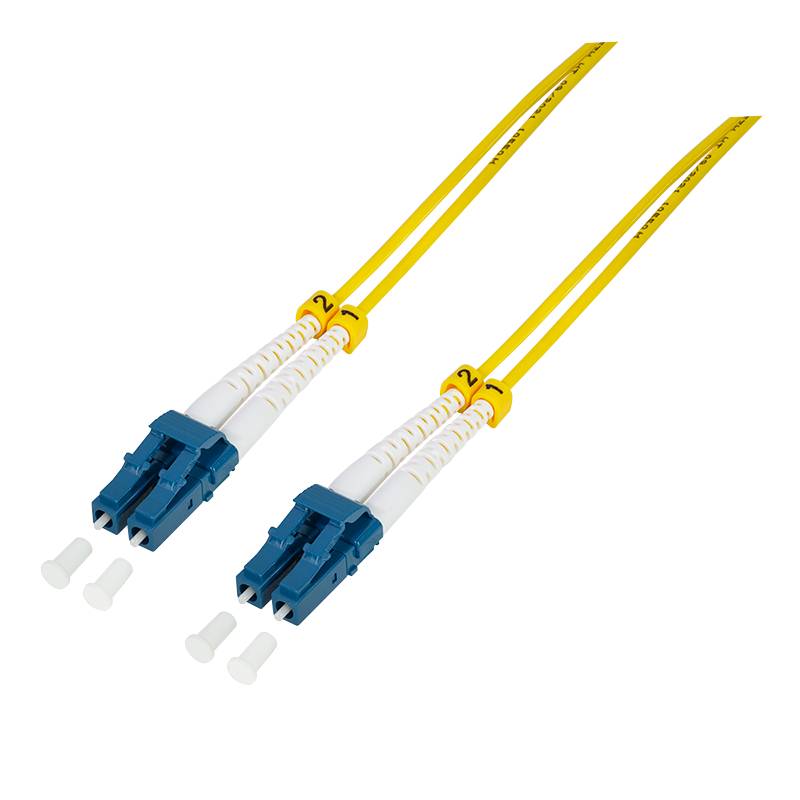 LogiLink FP0LC30 Fiber optic cable 30 m LC OS2 White Yellow (FP0LC30)-0