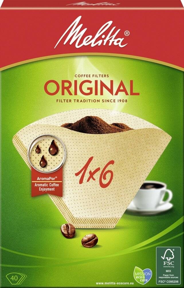 Melitta Aroma-Filtertüten "1x6", naturbraun-2