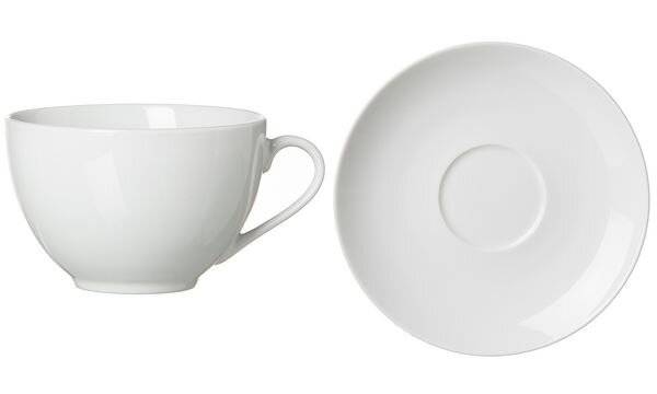 Cappuccinountertasse Bianco - 16 cm Porzellan weiß 4St..-1