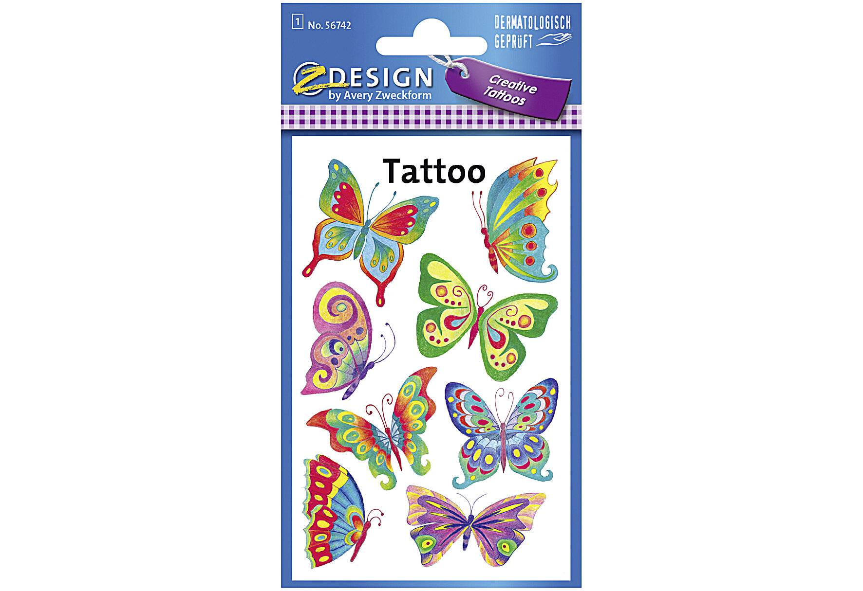 AVERY ZWECKFORM - KID Tattoos Schmetterling 1Bg-1