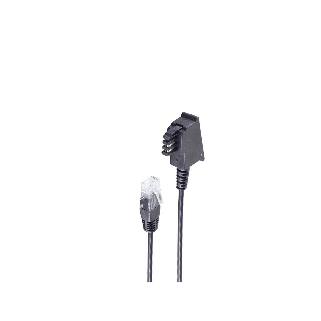 TAE-F Stecker auf RJ45 Stecker, VDSL Routerkabel, schwarz, 15,0m-0