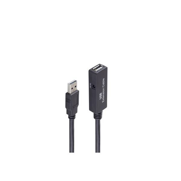 USB Verlängerung, AKTIV, USB 2.0, 480Mbps, 10,0m
