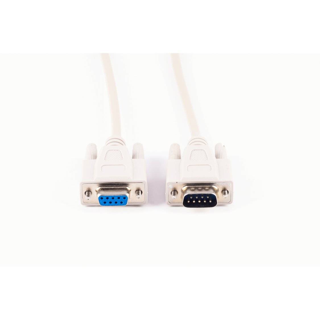 SUB-D Verlängerung 9-polig Stecker auf Kupplung D-Sub Kabel 1,0m AWG 28 Kupfer vernickelt vergossen-2