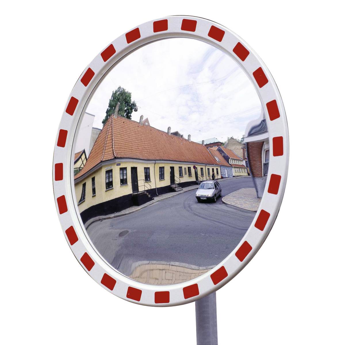 EUCRYL Verkehrsspiegel aus Acryl, 800 mm Durchmesser, integrierte Halterung für-5