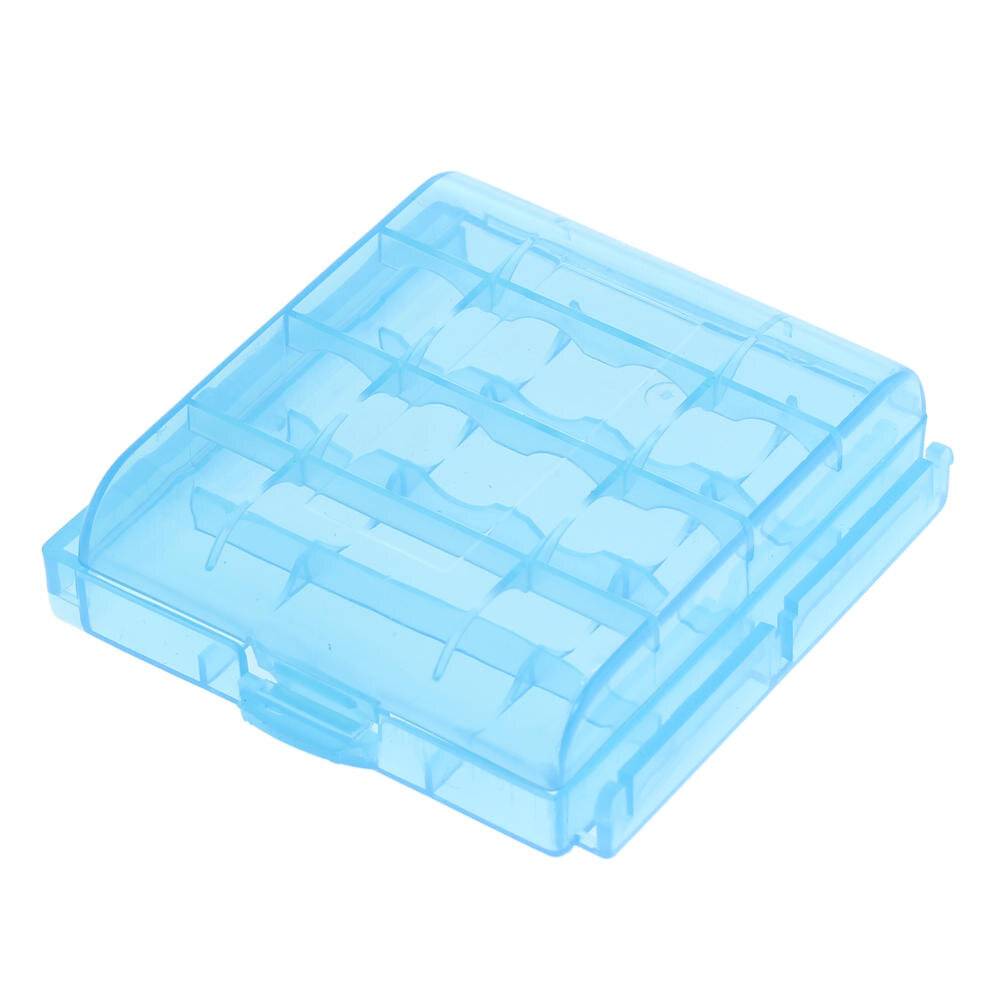 Transportbox für Akkus / Batterien - Mignon (AA) / Micro (AAA) - 4er-Box blau-0