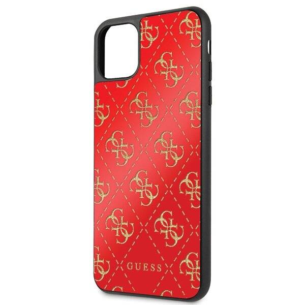 Guess - 4G Dobble Layer Glitter Case - [Marke entfernt] iPhone 11 Pro Max - Rot - Cover - Schutzhülle-2