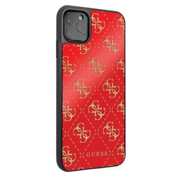 Guess - 4G Dobble Layer Glitter Case - [Marke entfernt] iPhone 11 Pro Max - Rot - Cover - Schutzhülle-4
