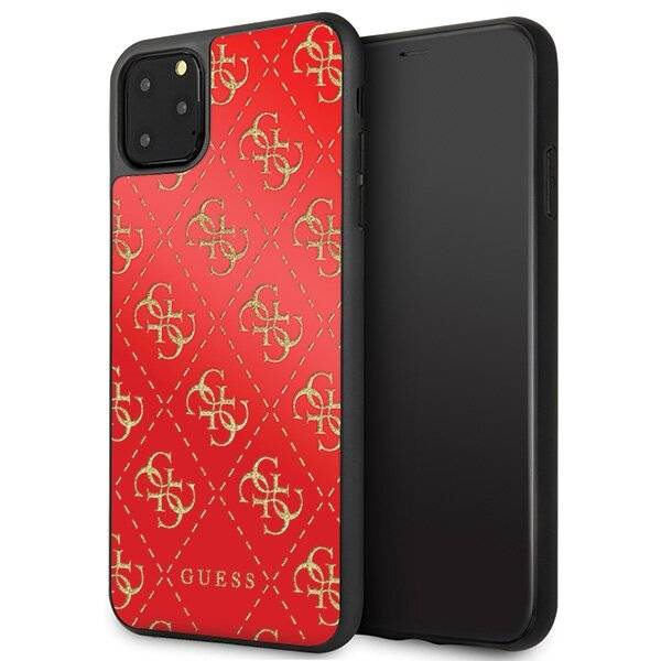 Symbolbild für Guess - 4G Dobble Layer Glitter Case - [Marke entfernt] iPhone 11 Pro Max - Rot - Cover - Schutzhülle