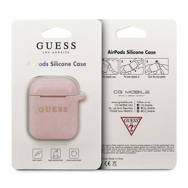 Guess - Silicon Cover Ring - Airpods - Pink