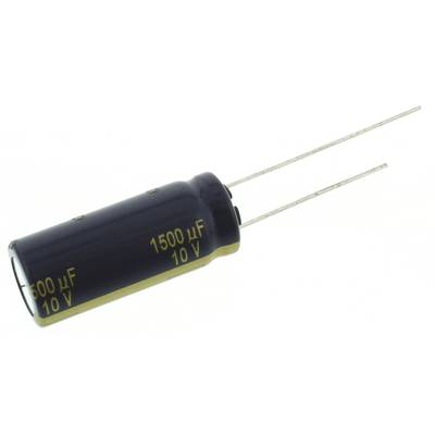 Panasonic , THT Elektrolyt Kondensator 1500μF ±20% / 10V dc, Ø 10mm x 25mm, bis 105°C